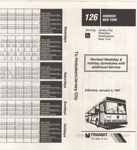PDF Version 126 schedule, stops and map 126 - Hoboken-Path timetable. . 94 bus schedule nj transit pdf